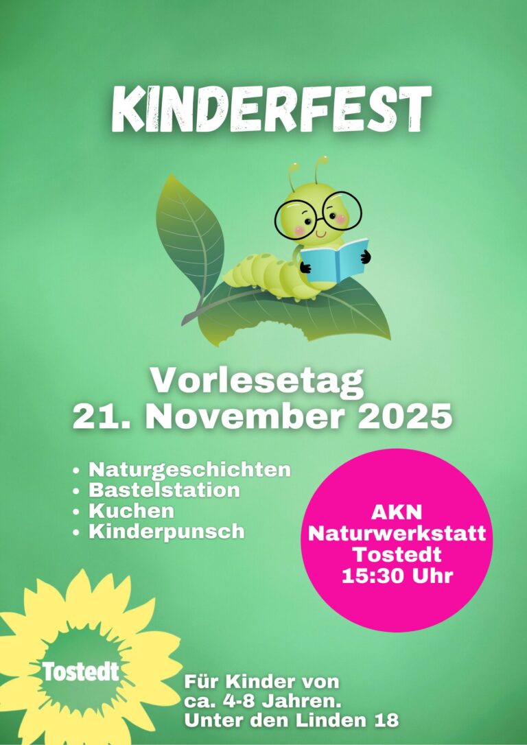 Vorlesetag in der AKN Naturwerkstatt am 21. November  – Geschichten aus der Natur erleben!